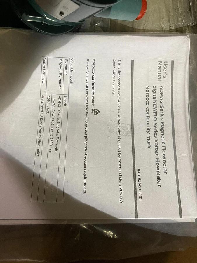 Used NEW 12” YOKOGAWA FLOWMETER AXG300 / axg300-ceff2ba1at212bnnnnn/grl Stock S-266