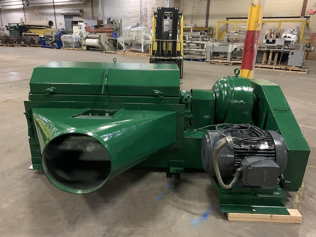 Used 60" WIDE MAREN PINCH BELT CONVEYOR SHREDDER 50 HP BOX FLATTENING SHREDDER
