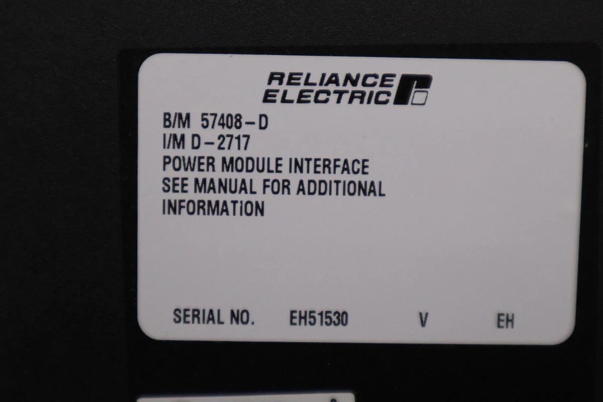 Used NEW Reliance Electric 0-57408-D/ 57408-D Power Module Interface  STOCK G267