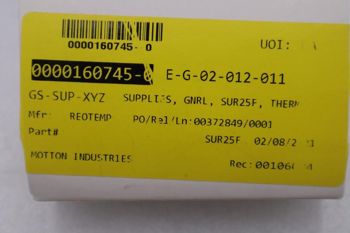 NEW Reotemp Sur-25 Bimetal Thermomoter 2 In Dial 0 To 250F STOCK G869A