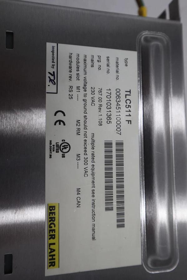 Used Bereger Lahr TLC511 F Servo Drive POSITIONING CONTROLLER 5 AMP STOCK B-712