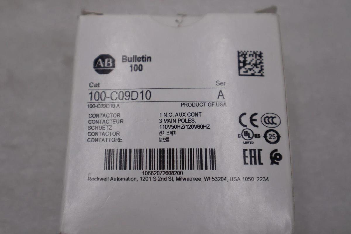 Used Allen Bradley 100-C09D10 Contactor NEW IN Box 100C09D10 STOCK H233A