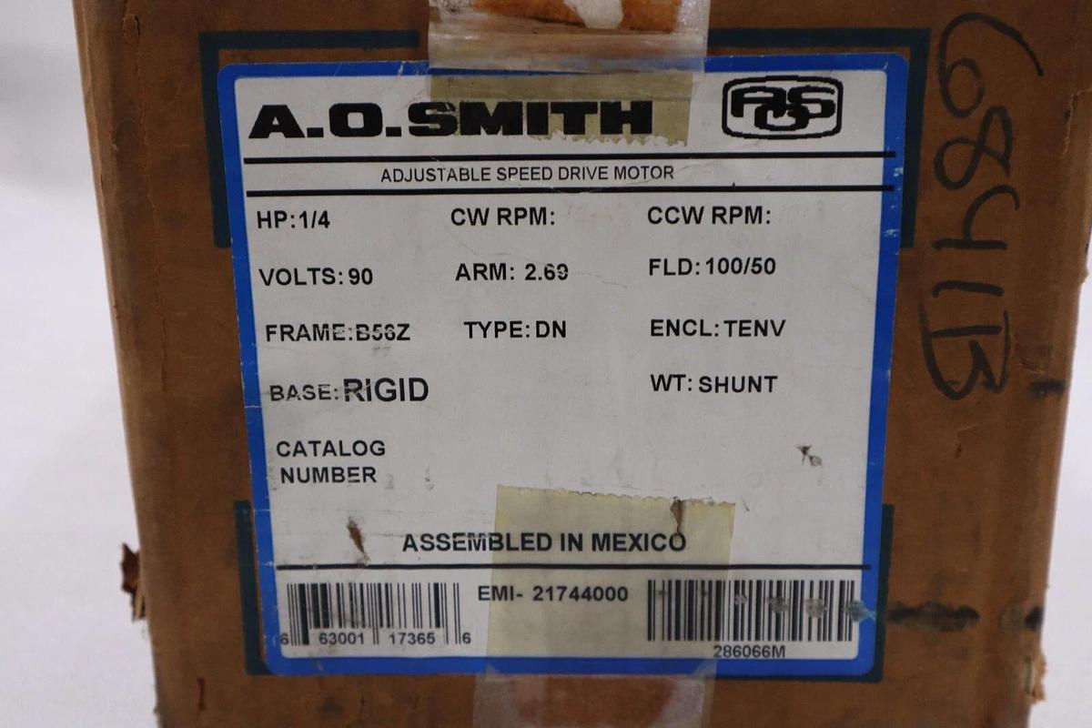NEW A.O. Smith 21744000 Model NPL-884-276 Variable Speed Dc Motor STOCK H710