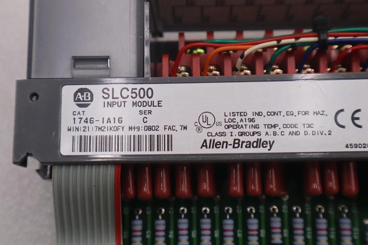 Used ALLEN-BRADLEY 1746-IA16 SLC500 INPUT MODULE SERIES C STOCK #K-1455