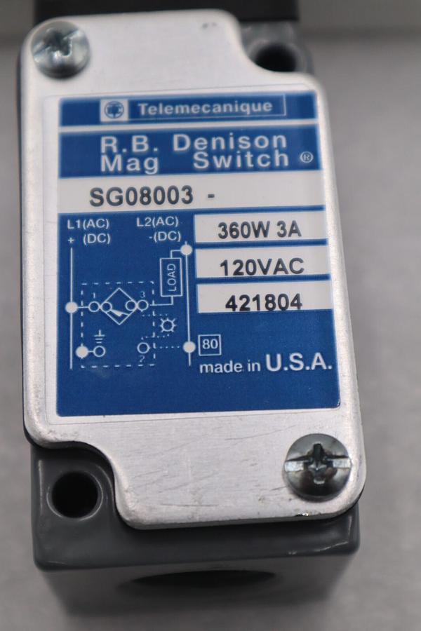 Used NEW OPEN BOX Telemecanique RB Denison Mag Switch SG08003 STOCK G729A