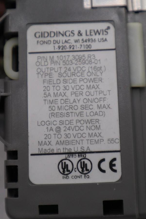 Used GIDDINGS & LEWIS DANAHER MOTION M.1017.3095 R3 / M10173095 R3 MODULE #6008