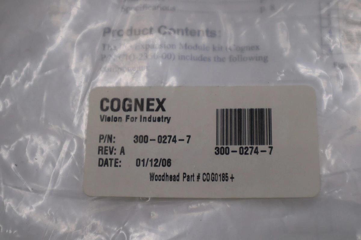 Used COGNEX 300-0274-7 / 30002747 WITH COGNEX 800-5712-2 / 80057122 NEW STOCK 115B