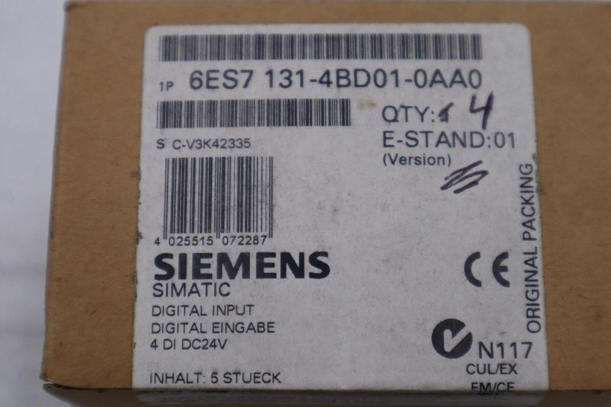LOT OF 4 - NEW Siemens 6ES7 131-4BD01-0AA0 Digital Input Module STOCK L-394-C