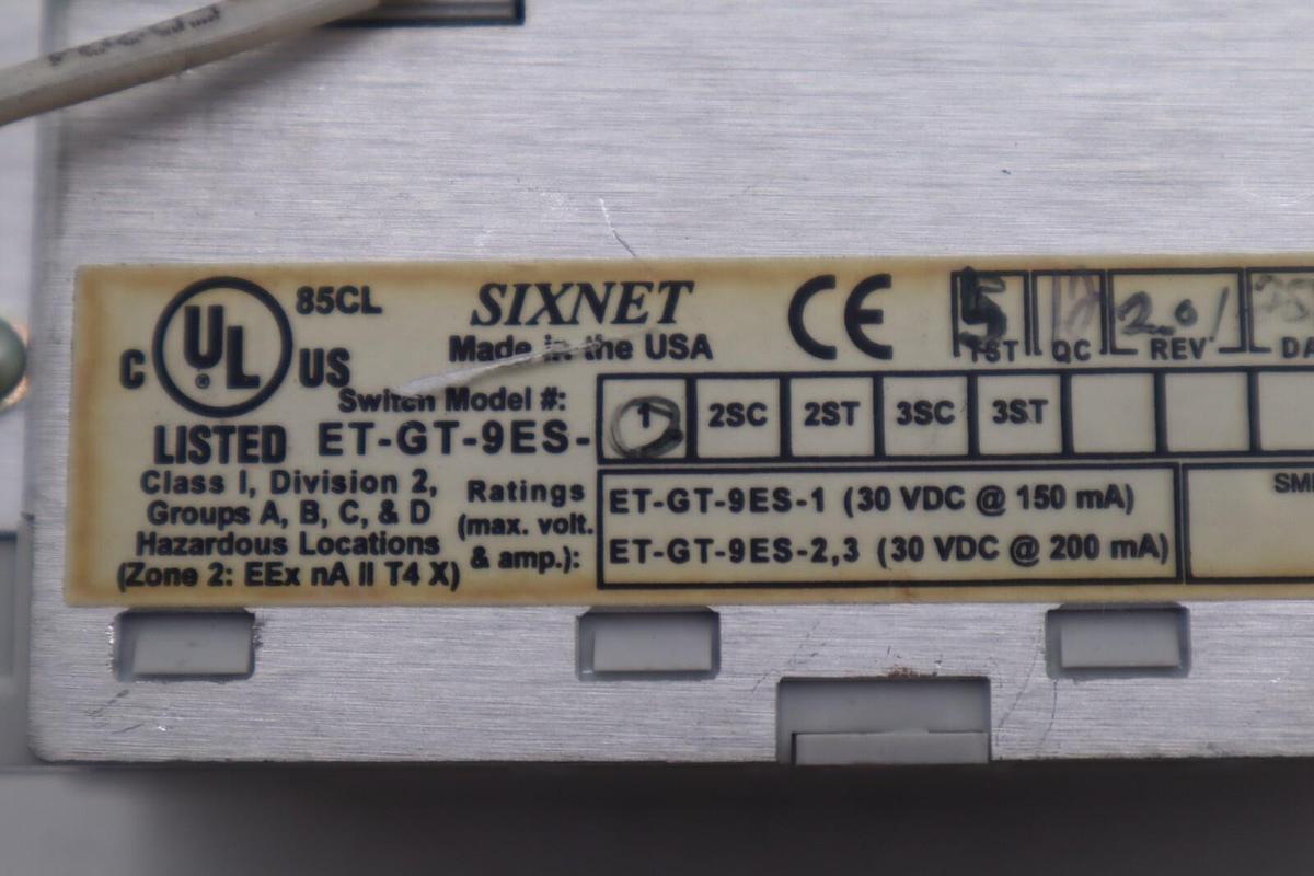 Used Sixnet Model: ET-GT-9ES Real-time Industrial EtherTRAK Switch STOCK L-272-C