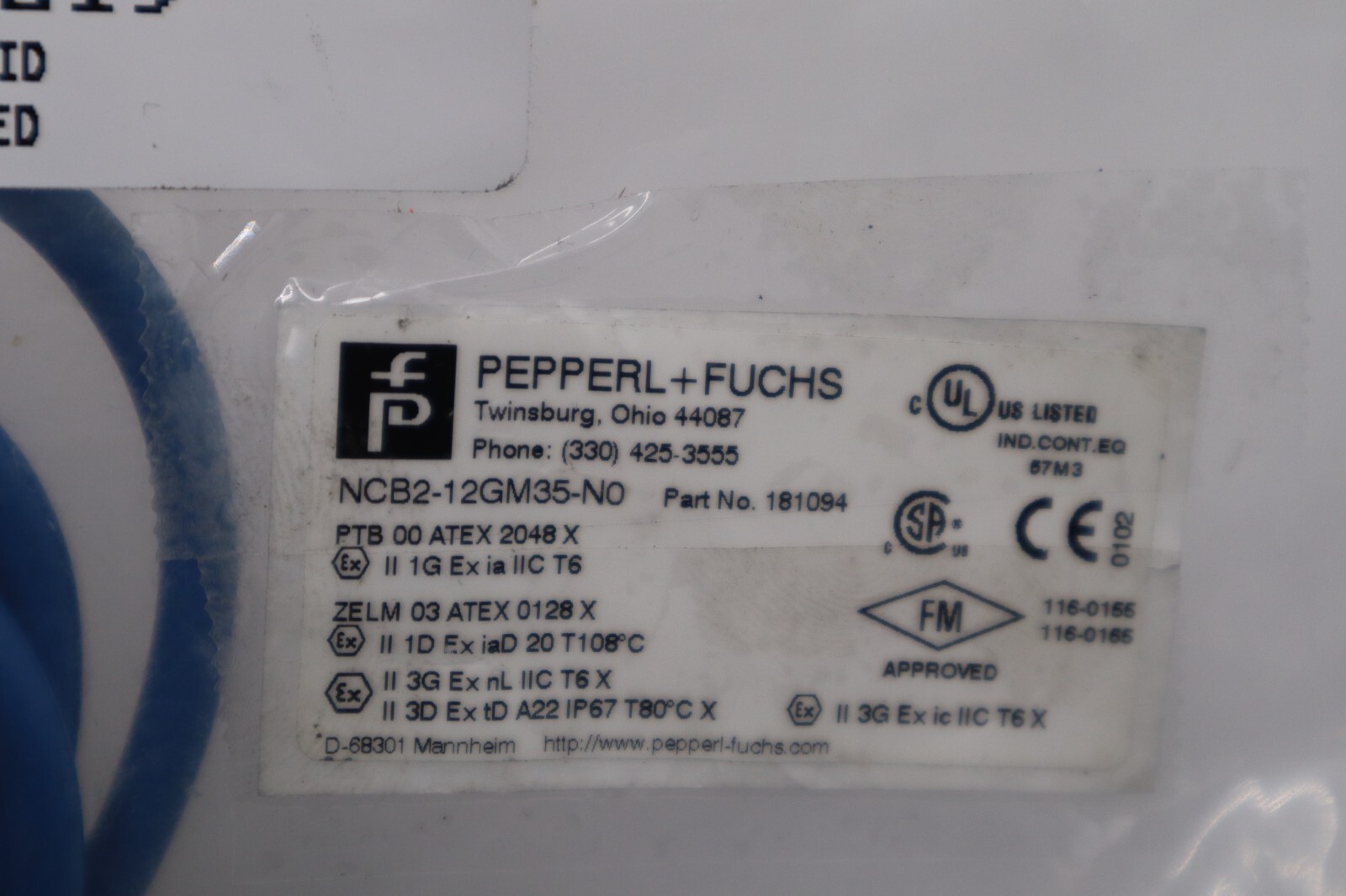 Used New In Box PEPPERL + FUCHS NCB2-12GM35-NO Inductive Proximity Switch STOCK L210C