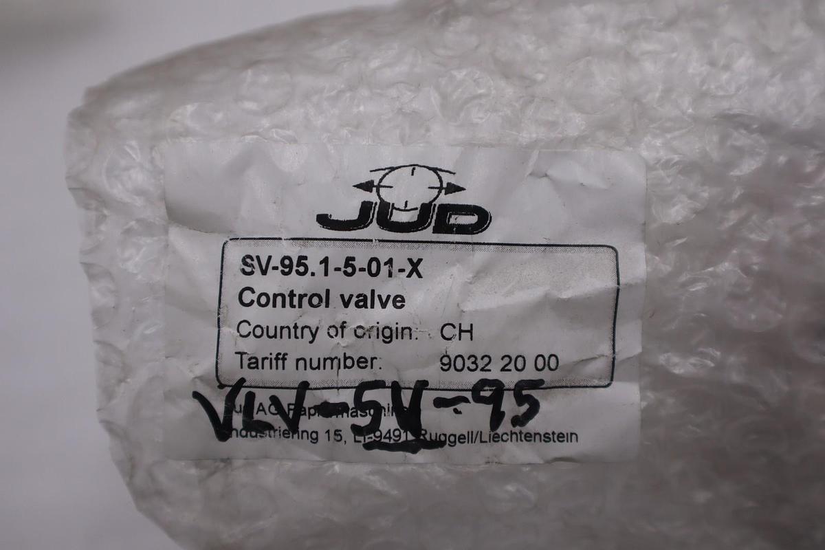 Used JUD SV-95.1-5-01-X CONTROL VALVE STOCK #2083B