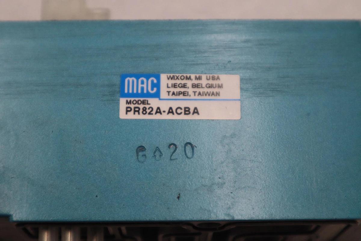Used MAC VALVES INC PR82A-ACBA-9 SOLENOID VALVE PRESSURE REGULATOR STOCK H1750