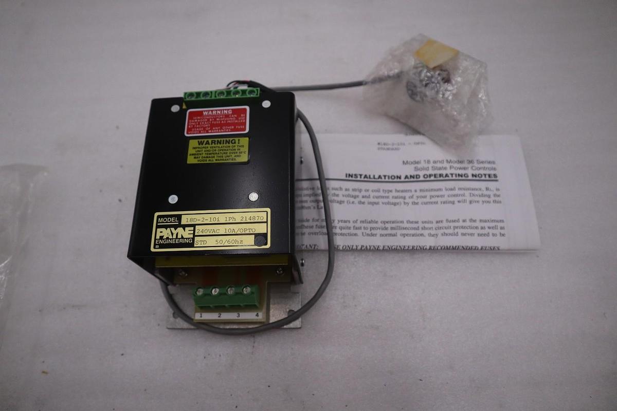 Used NEW OPEN BOX PAYNE ENGINEERING 18D-2-10I PROCESS CONTROLLER STK 2222A