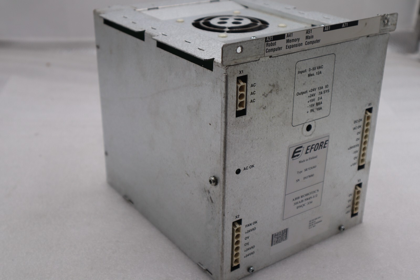 Used Efore ABB SR92A060 Power Supply Module 3HAB 5845-1/2 STOCK 3192