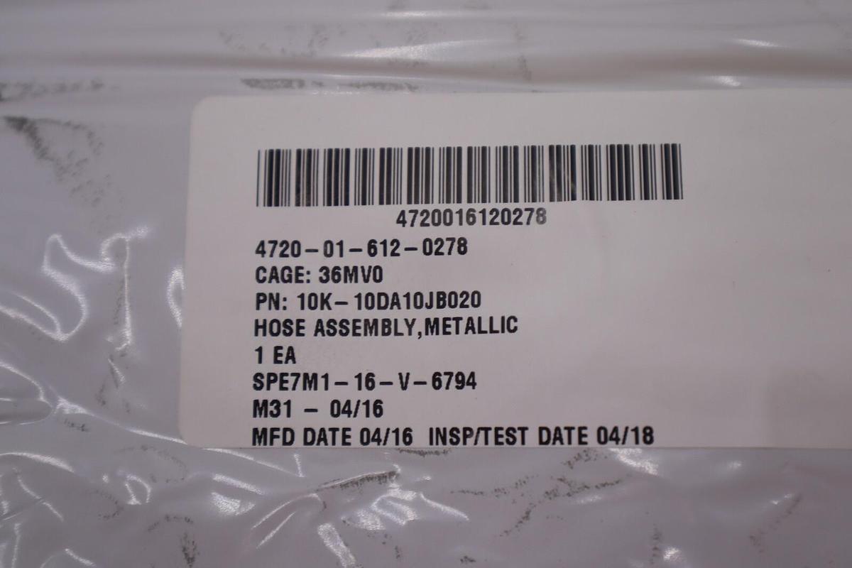SPARTAN 4720-01-612-0278 HOSE ASSEMBLY #2745