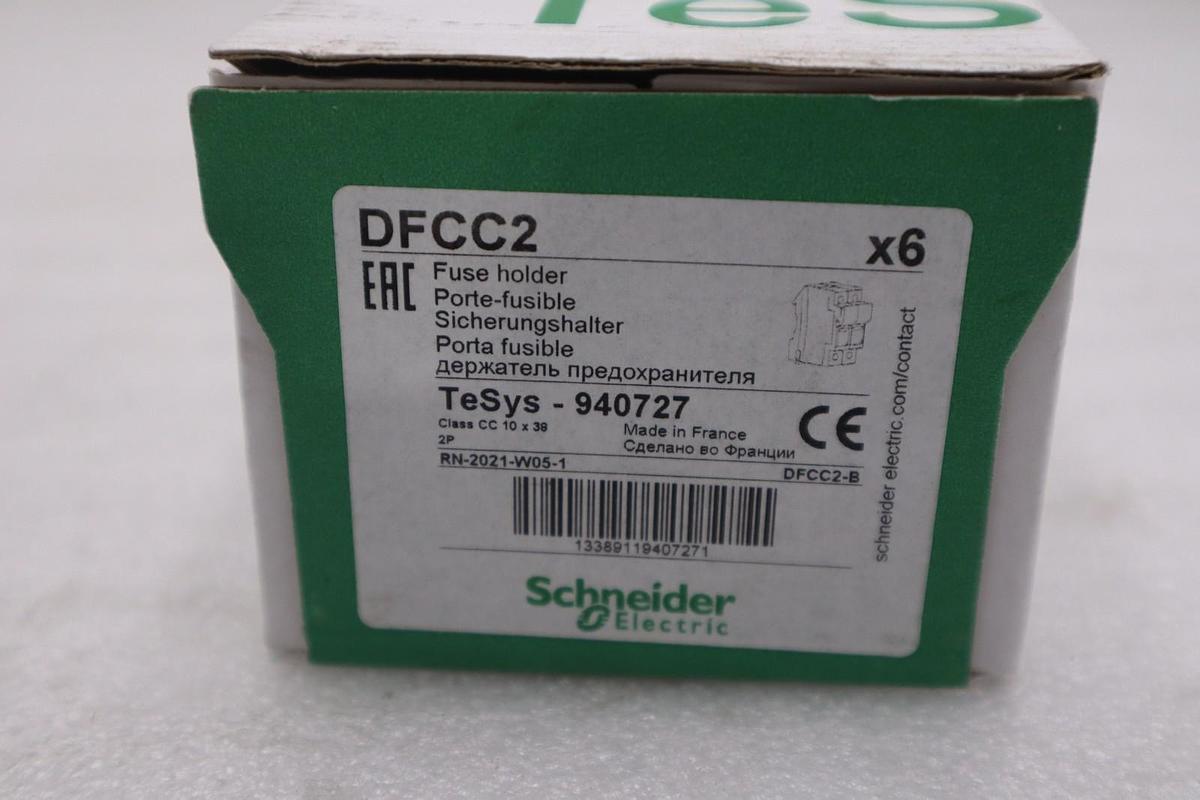 NEW SCHNEIDER ELECTRIC DFCC2V FUSE HOLDER CLASS CC 10x38 **BOX OF SIX** #GF-762A