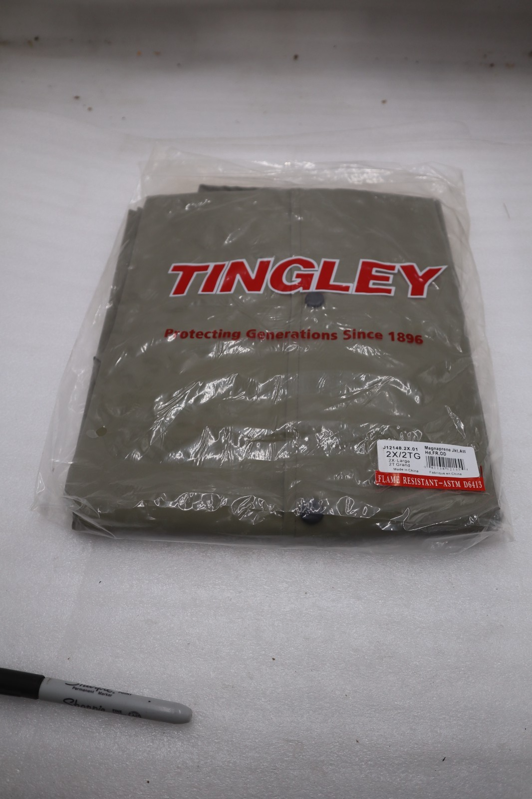 TINGLEY J12148 Magnaprene Flame Resistant Rain Jacket 2X LARGE STK SGF94