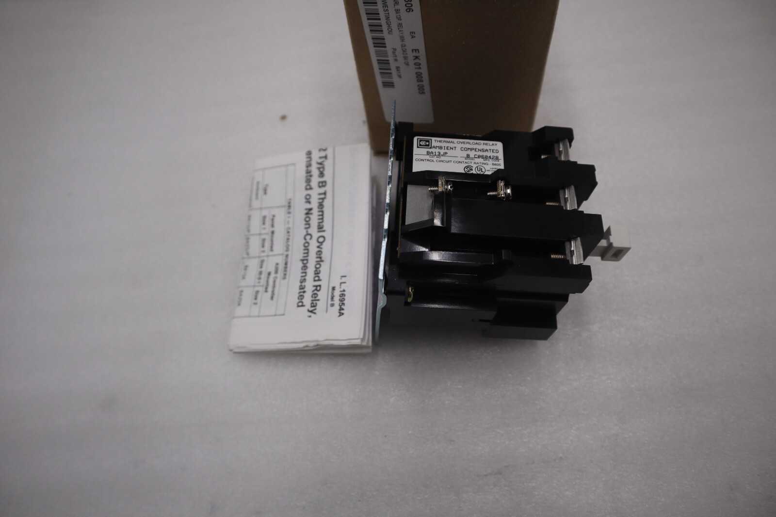 Used Cutler-Hammer BA13JP 3Pole Thermal Overload Relay NEW WITH BOX STOCK G421A