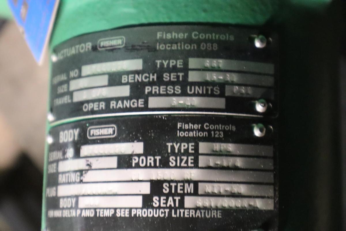 Used Fisher Control Valve Size 60 With 667 Pneumatic Actuator