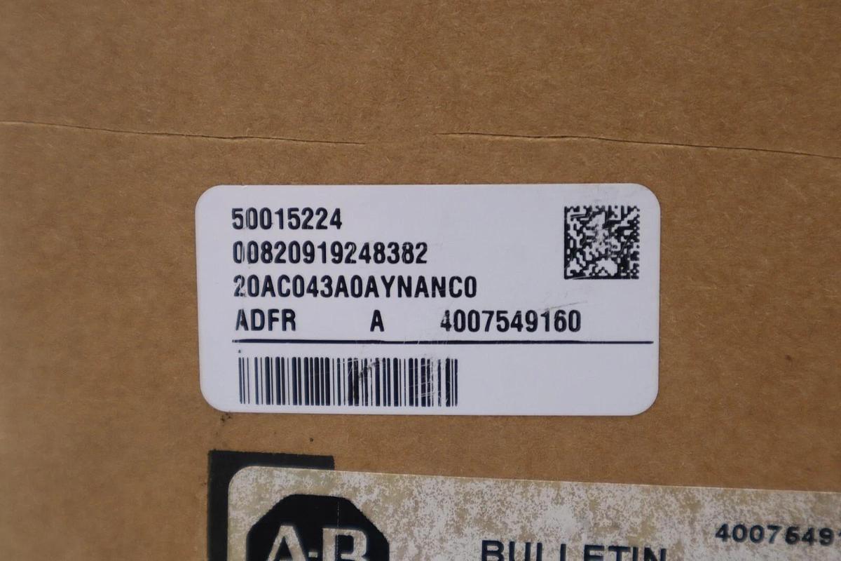 20AC043A0AYNANC0-A Allen Bradley 43A 460V 30HP Powerflex 70  MFG. 2016 STK 2515