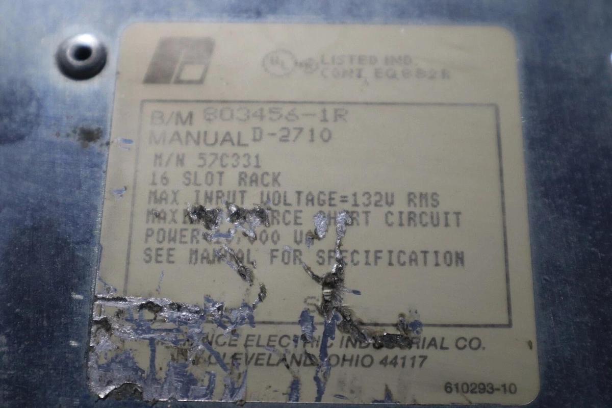 Used Reliance Electric 57C331 16-Slot PLC Rack Automax D-2710 803456-1R STOCK G1