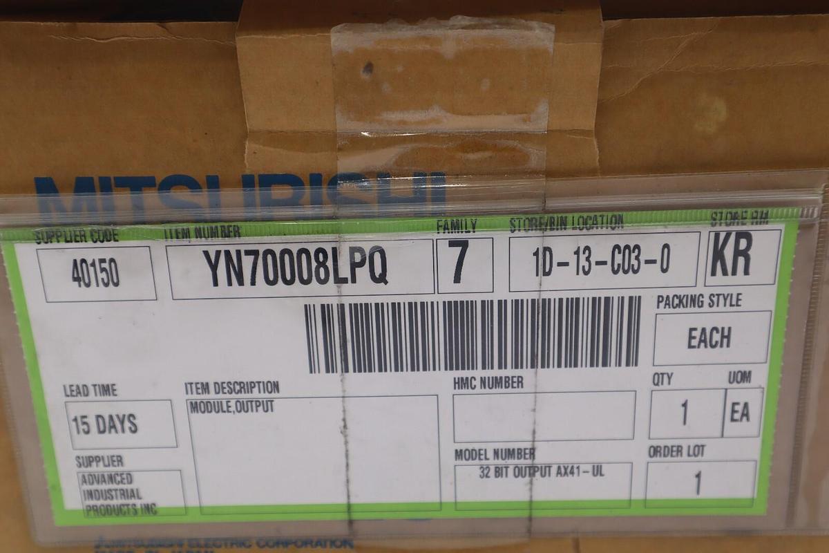 Used NEW OPEN BOX Mitsubishi AX41-UL Melsec Input Module 32 Point AX41UL STOCK 5230