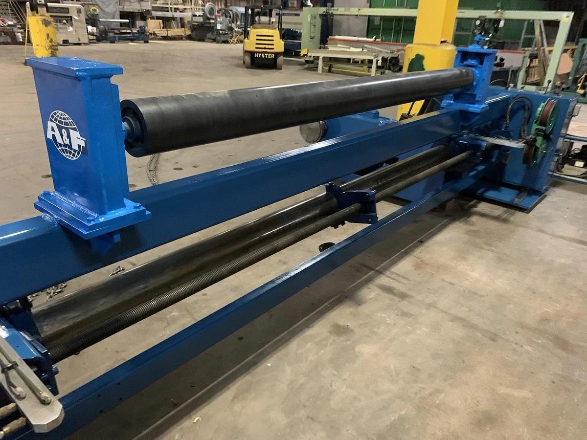 Used A & F MDL. RS-60 105" WIDE X 72" DIAMETER SHAFTLESS FLOOR PICKUP UNWIND STAND