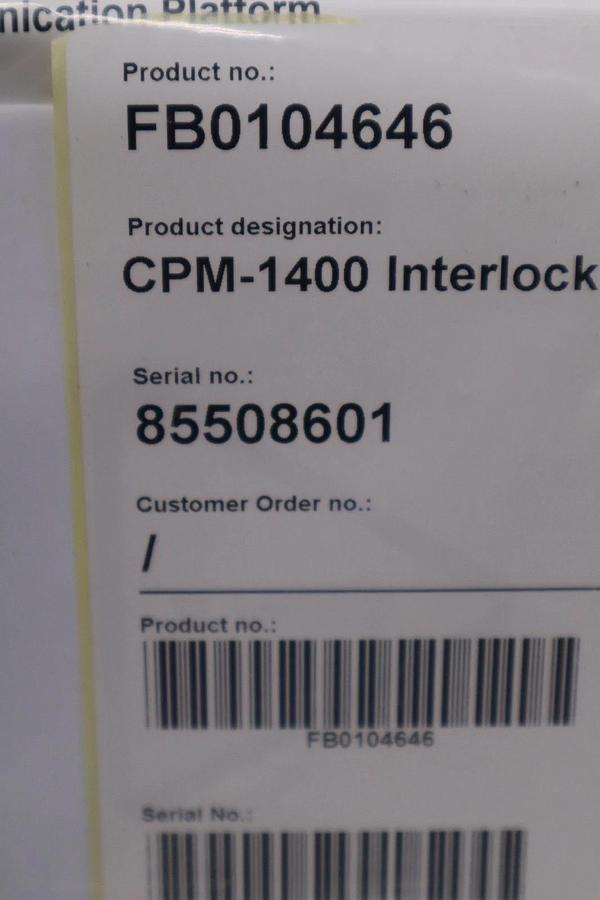 Used BTG CPM-1400 PH/Q0/M1/S2/H3/C10/R15 CONSISTENCY TRANSMITTER - NEW - STOCK 3827CC