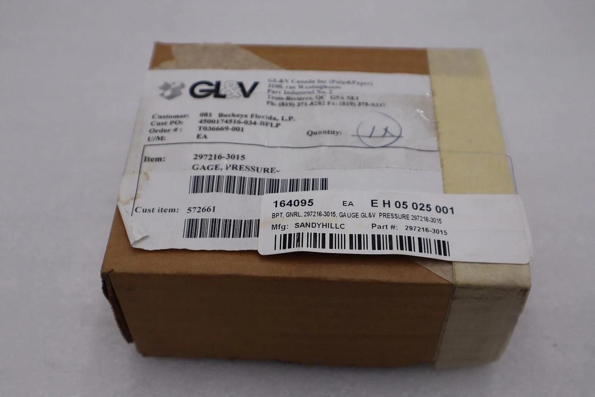 Used NEW Wika 4" NACE Sour Gas Service Gauge Range 0-100 PSI 0-680 kPa STOCK G642A