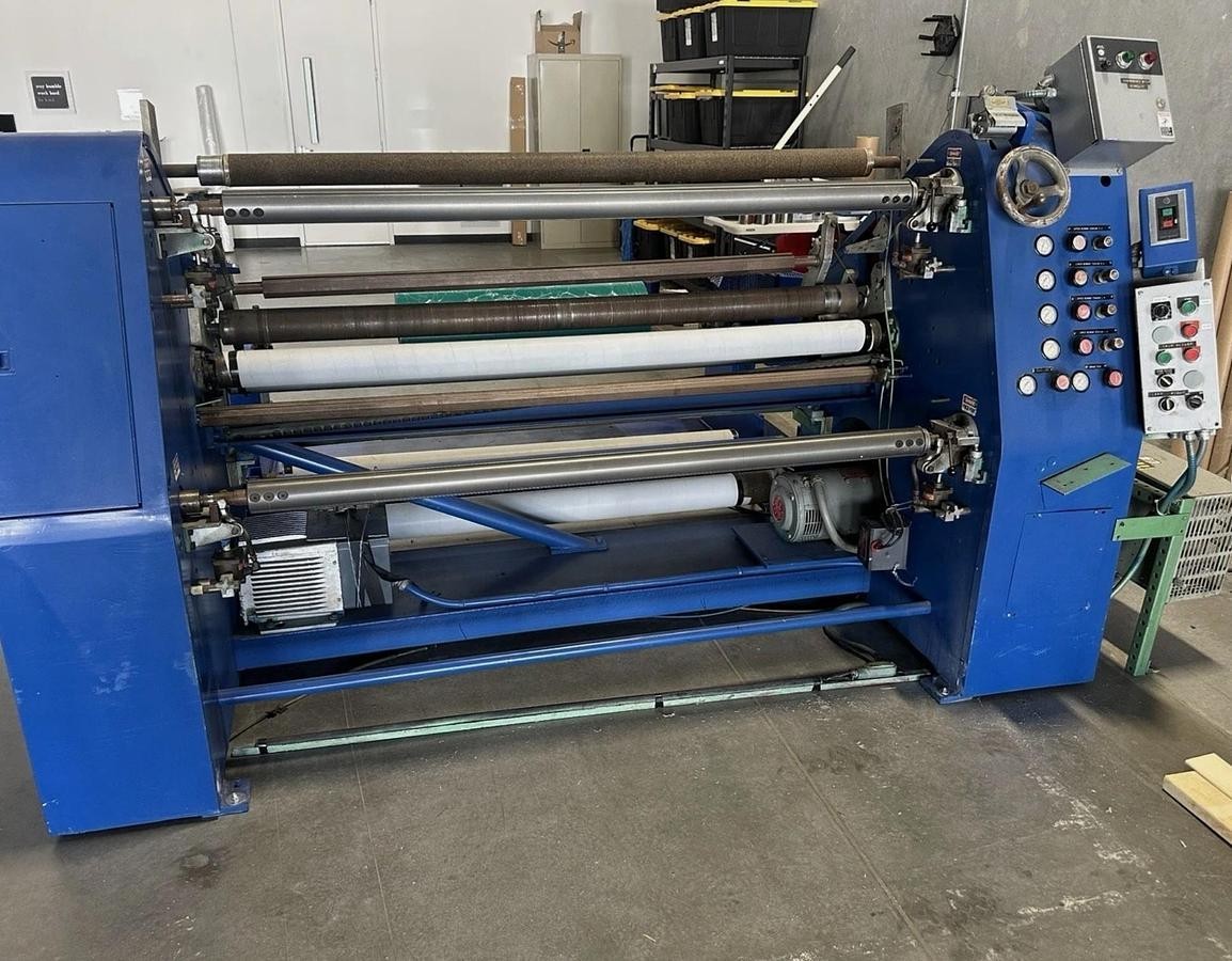 Used 62" WIDE DUSENBERY MODEL 635 DUPLEX SLITTER REWINDER - REFURBISHED 2017