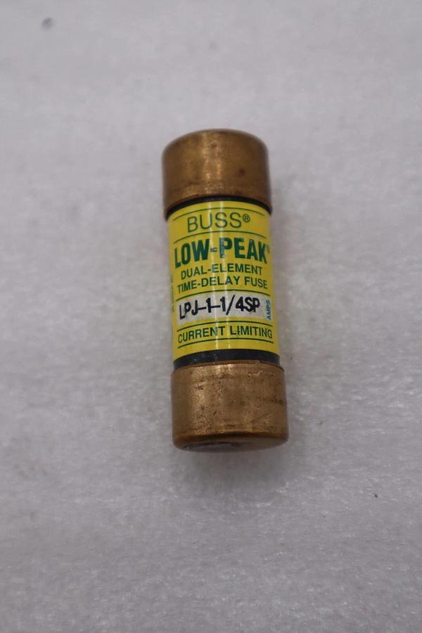 Cooper Bussmann LPJ-1-1/4SP, 1-1/4A 600V Cartridge Fuse (LOT OF 16 UNITS)