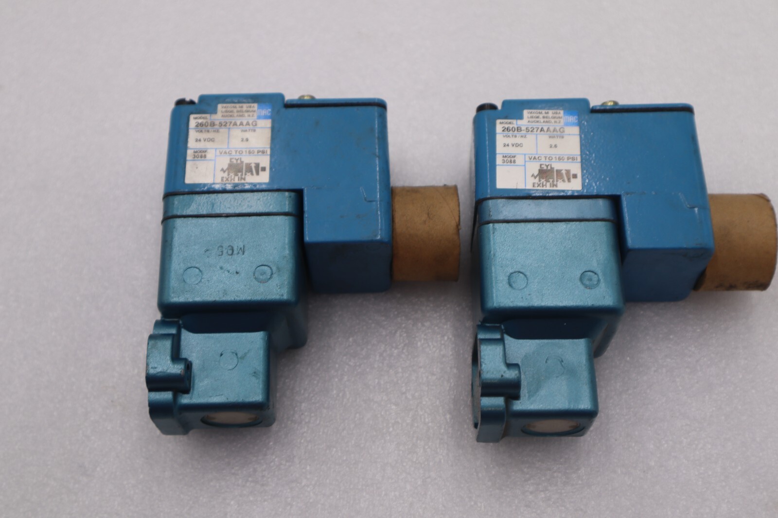 Used MAC 260B-527AAAG SOLENOID VALVE VAC TO 150 PSI 24 VDC NEW STOCK #K-1069A