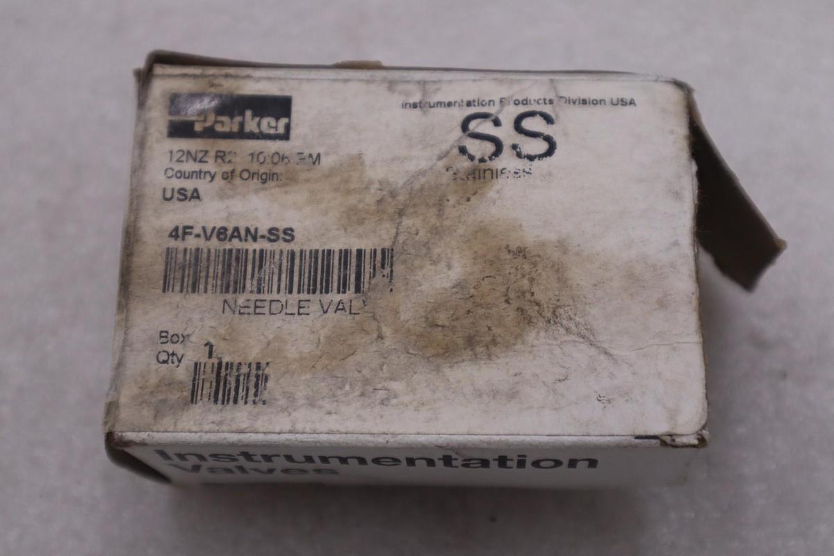 Used PARKER 4F-V6AN-SS NEEDLE VALAVE STOCK #L-247B