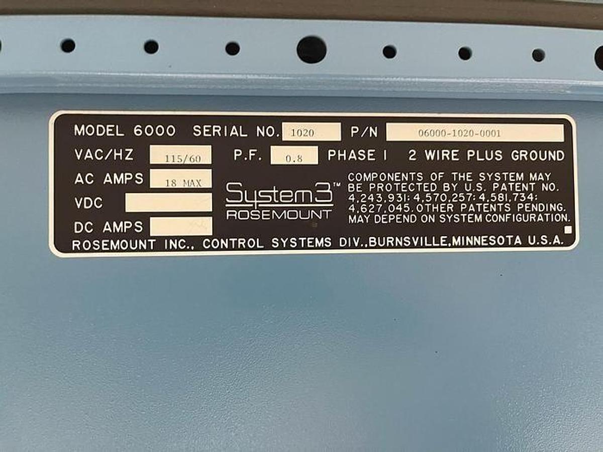 Used ROSEMOUNT SYSTEM 3 DCS SYSTEM MODEL 6000 STOCK 904003