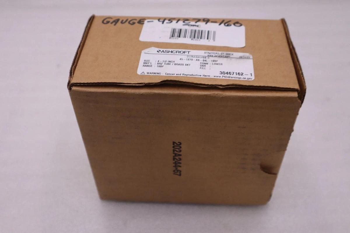 NEW OPEN BOX Ashcroft 45-1279-AS-04L-160# Pressure Gauge 4.5" STOCK GF1370