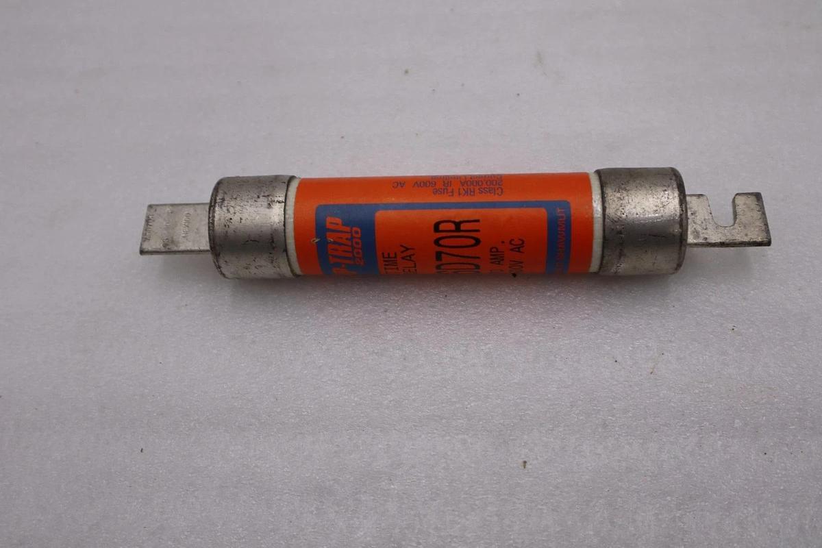 LOT OF 7 - Ferraz Shawmut A6D70R Fuse 70A 600V RK1 Time Delay - STOCK H-1696A