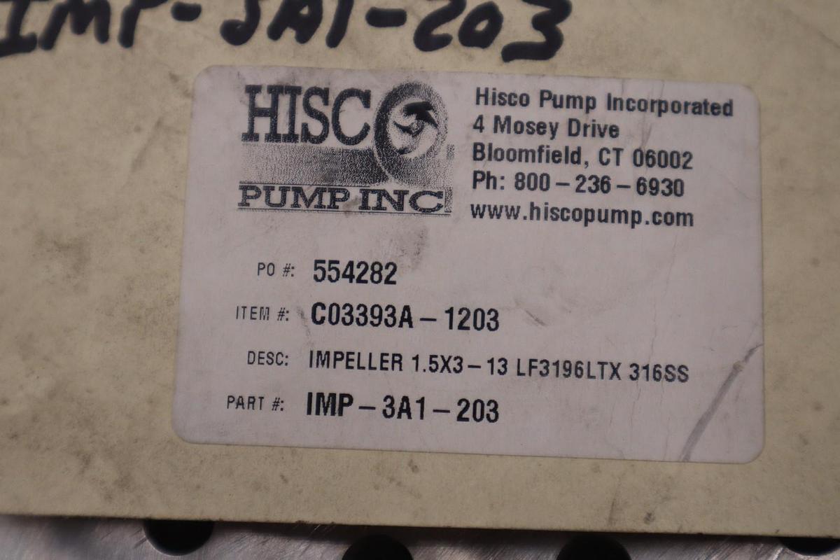 Used Goulds LF3196LTX 1.5x3-13 ANSI Impeller, 316SS - STOCK GF713