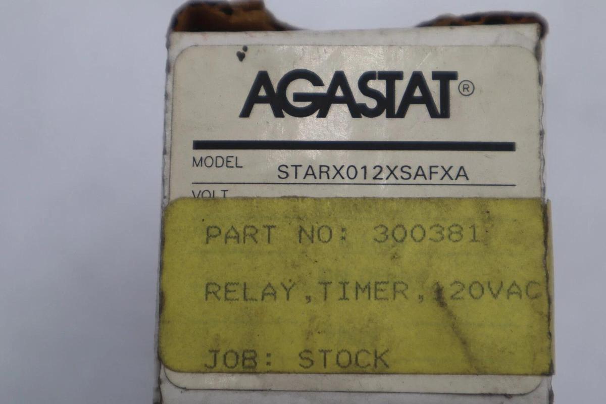 Agastat STARX012XSAFXA Timing Relay 6-180 Seconds 120VAC/DC 8-Pin STOCK K-3742