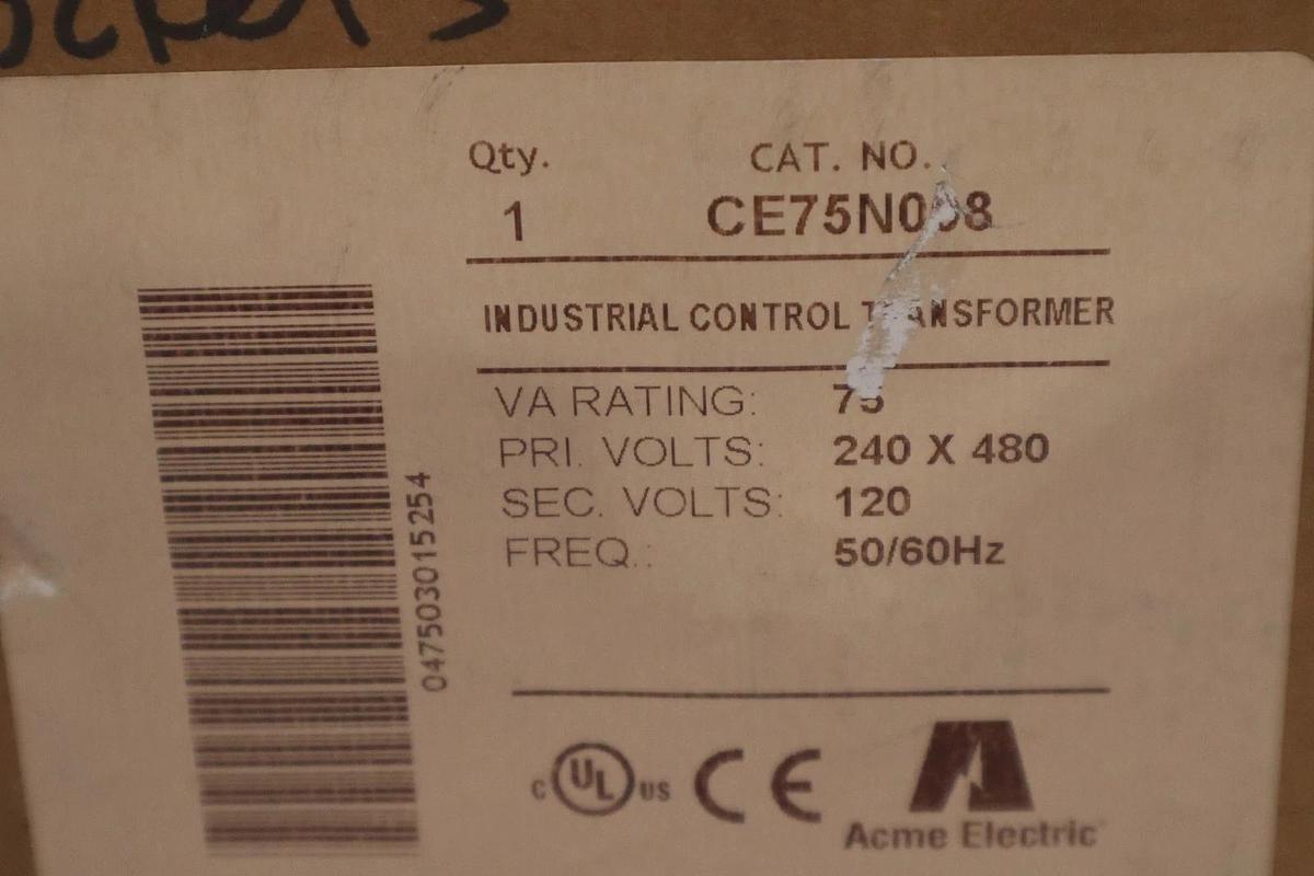 Used ACME ELECTRIC CE750N008 240 X 480 VOLTS - STOCK CC167