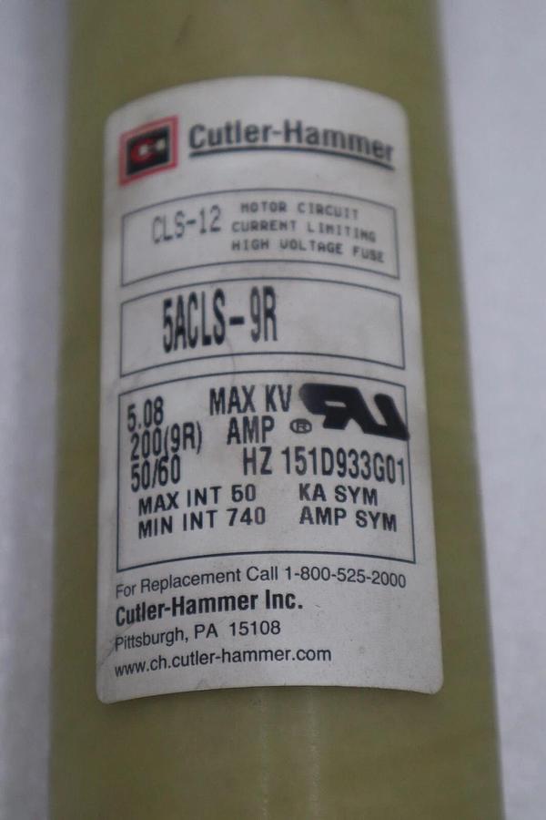 Refurbished Cutler-Hammer CLS-12 5ACLS-9R Current Limiting Fuse 5.08 200(9R) Amp STOCK H892