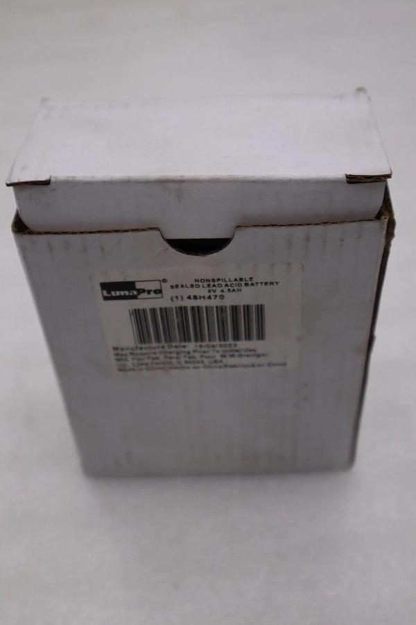 NEW OPEN BOX LUMAPRO 48H470 SEALED LEAD ACID RECHARGEABLE BATTERY K-775CC