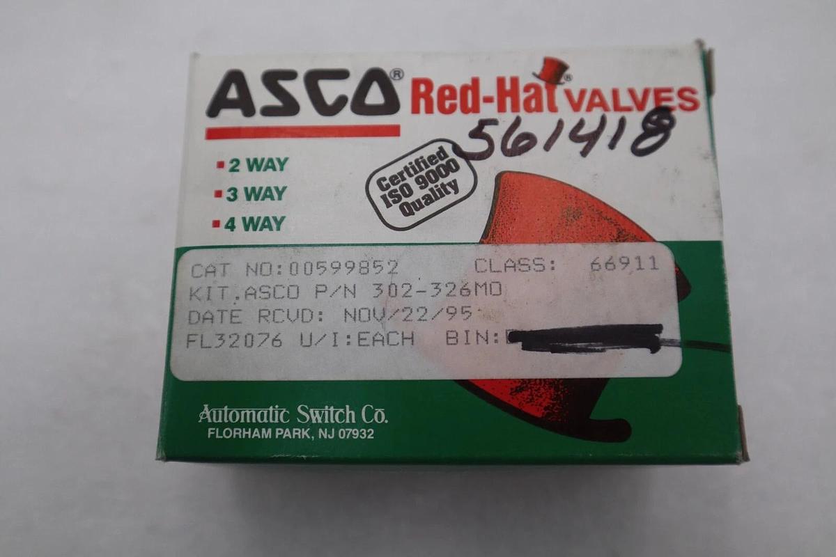 NEW ASCO 302326-MO/ 302-326MO REBUILD KIT 8210 AC VALVE PART STOCK G821A