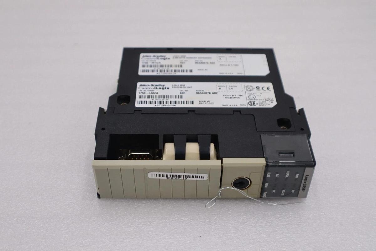 Used Allen Bradley 1756-L55 /A W 1756-M14 ControlLogix Processor STOCK 851C