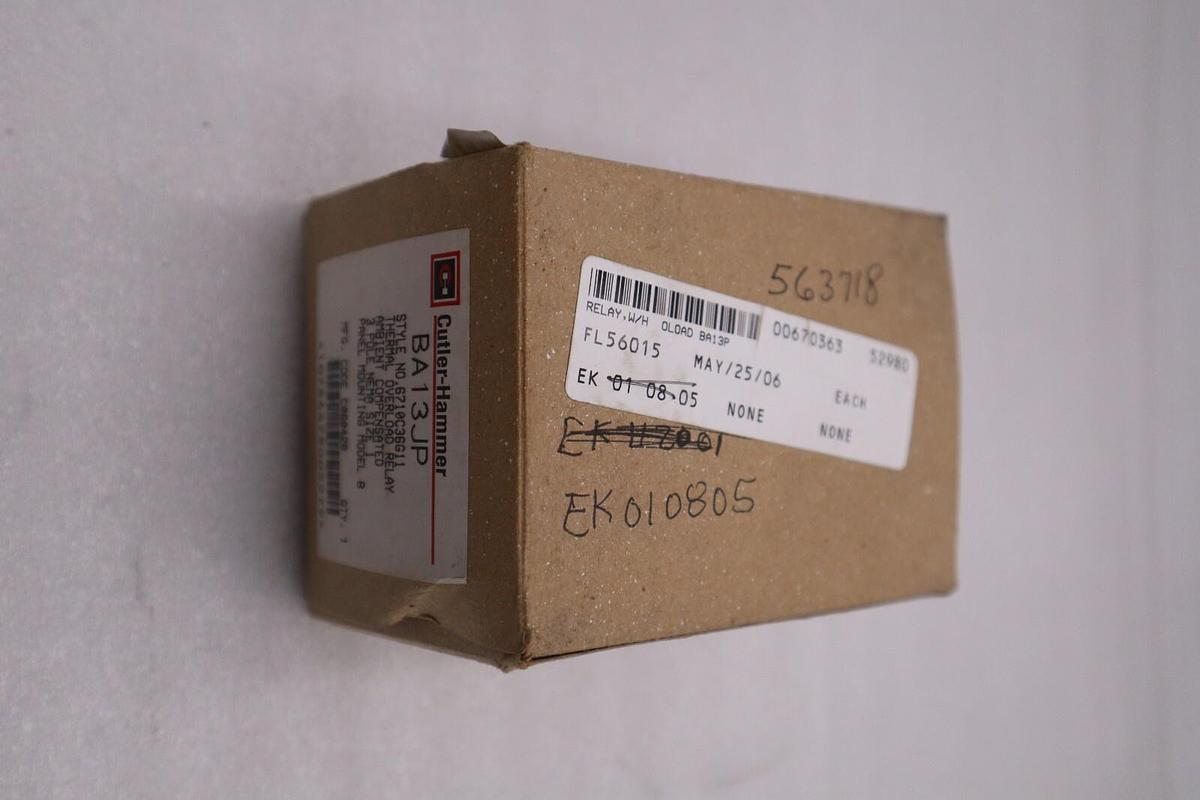 Used Cutler-Hammer BA13JP 3Pole Thermal Overload Relay NEW WITH BOX STOCK G421A