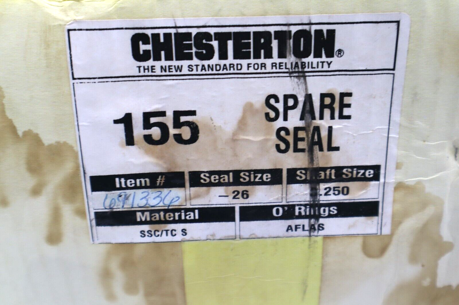 Used NEW CHESTERTON 691336 155 SPARE SEAL SEAL-26 SHAFT-0.250 STOCK #1977