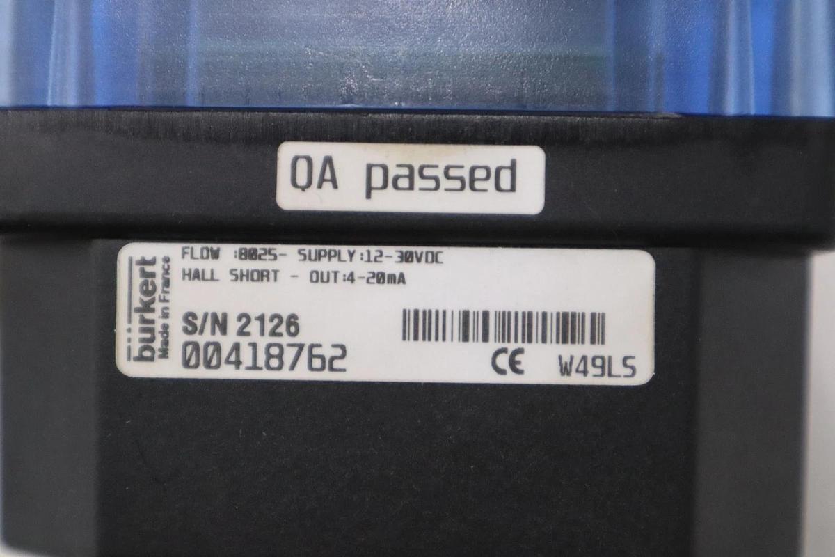 NEW OPEN BOX BURKERT 00418762 Flowmeter sensor STK GF260