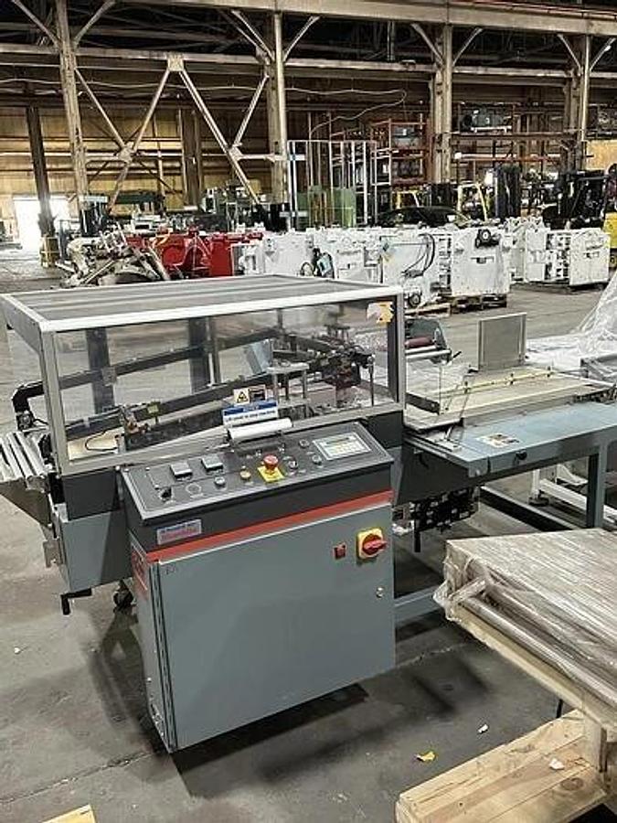 Used SHANKLIN A 27A AUTOMATIC L-BAR SHRINK SYSTEM W/ SHANKLIN T-7H TUNNEL