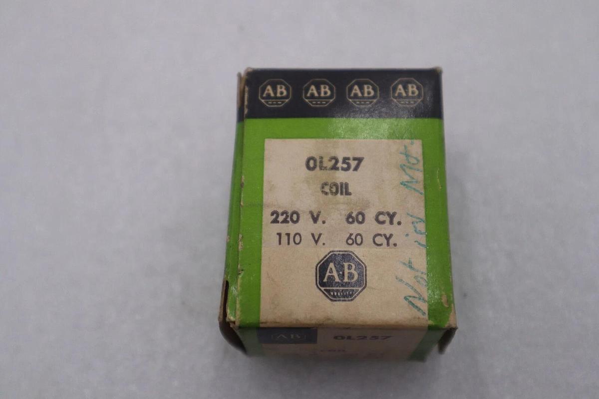 Used OL257 Genuine Allen Bradley 220v / 110V Coil NEW UNITS LOT OF 4 STOCK K-3213