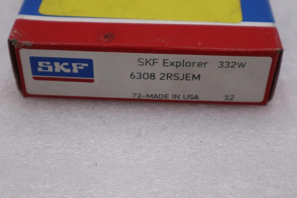 Used LOT OF 2 -- NEW SKF 6308 2RSJEM Deep Groove Radial Bearing STK L217CC