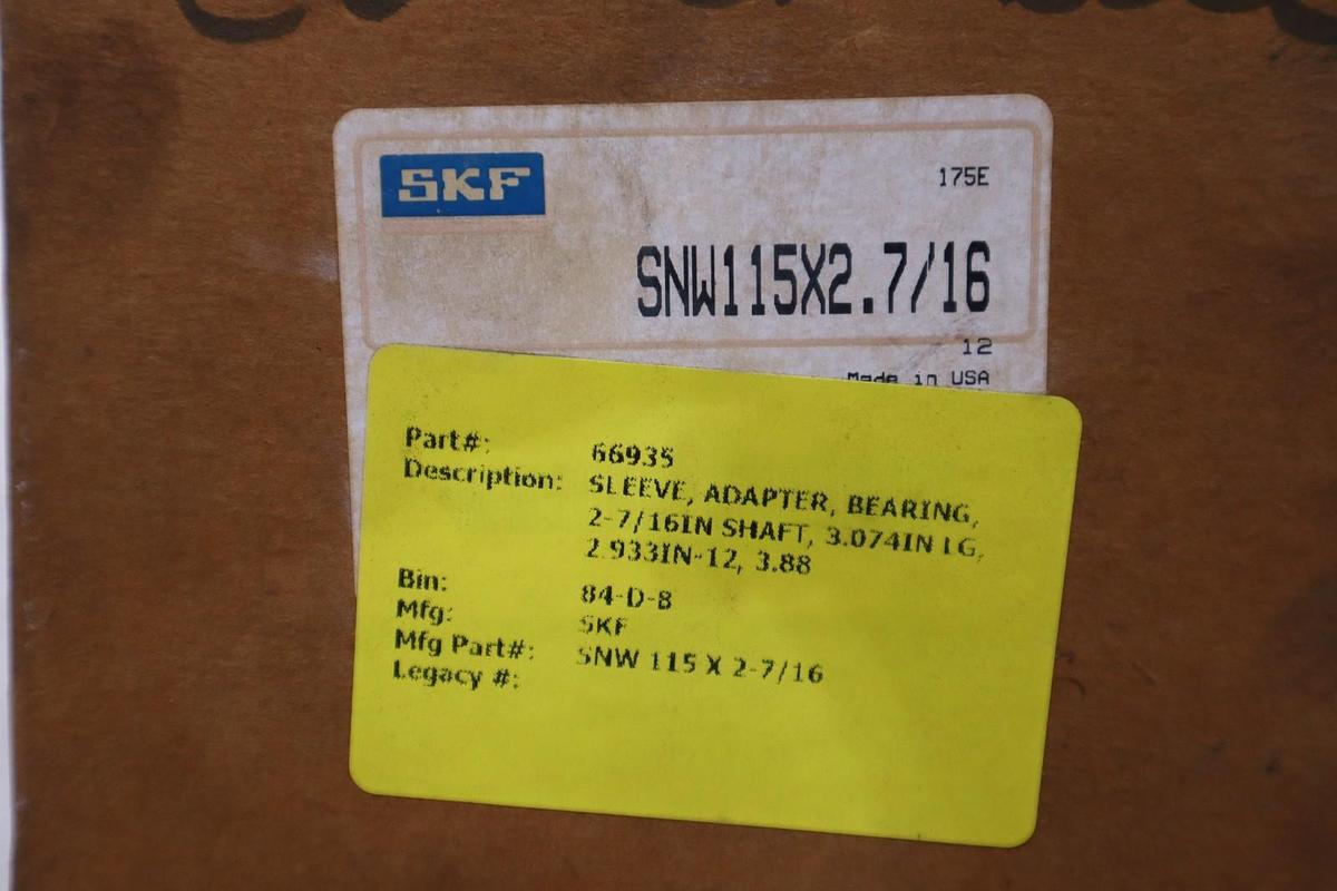 Used snw 115x2.7/16 skf standard accessories NEW IN BOX STOCK 3006CC